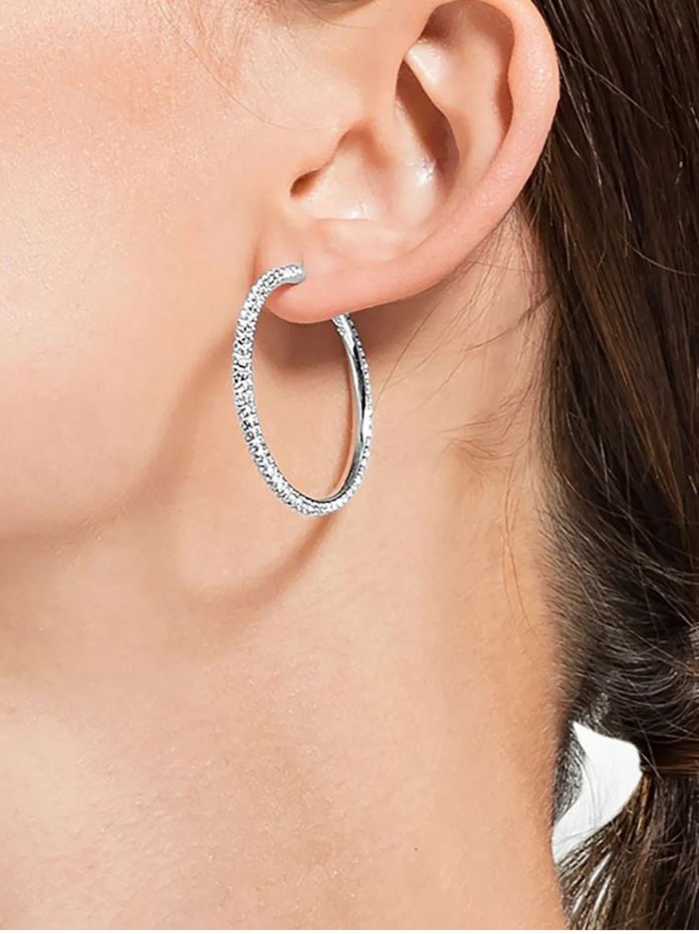 Authentic Swarovski Dextera hoop earrings Pavé, White, 5389432. BRAND NEW. - Picture 12 of 16